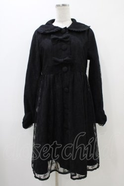 画像1: BABY,THE STARS SHINE BRIGHT / Flora Laceコート Free ブラック H-25-10-29-025-BA-CO-NS-ZH