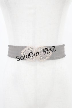 画像1: axes femme / ハートローズゴムベルト  ブラウン H-25-10-29-004-AX-ZA-NS-ZH