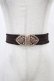 画像1: axes femme / ハートローズゴムベルト  ブラウン H-25-10-29-004-AX-ZA-NS-ZH (1)
