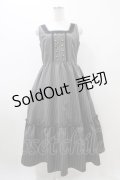 m petit by misako / TT*AOKストライプジャンパースカート L グレー H-25-10-29-032-LO-OP-NS-ZH