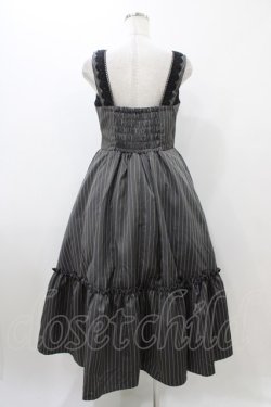 画像2: m petit by misako / TT*AOKストライプジャンパースカート L グレー H-25-10-29-032-LO-OP-NS-ZH