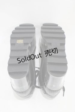 画像3: YRU / Qloud Qozmo Black Platform Sneakers 23.0cm ブラック H-25-10-30-045-PU-SH-KB-ZS