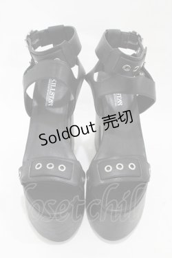 画像1: 【SALE】KILL STAR / GARNET SANDALS UK7(約25cm) ブラック H-25-10-30-046-SL-SH-KB-ZT-K005