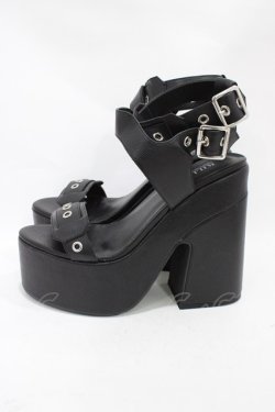 画像2: KILL STAR / GARNET SANDALS UK7(約25cm) ブラック H-25-10-30-046-SL-SH-KB-ZH