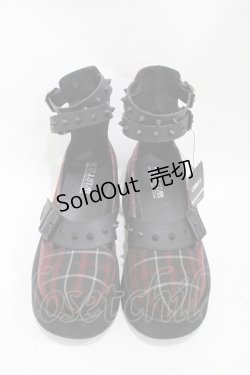 画像1: KILL STAR / Bloody Mary Shoes UK6(約24.5〜25cm) Blood tartan H-25-10-30-049-SL-SH-KB-OS