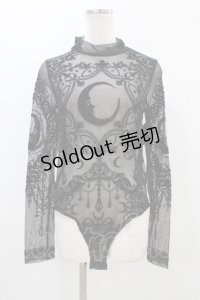 Restyle / Black gothic CRESCENT MESH BODYSUIT L ブラック H-25-10-30-054-GO-TO-KB-ZY