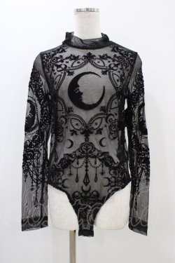 画像1: Restyle / Black gothic CRESCENT MESH BODYSUIT L ブラック H-25-10-30-054-GO-TO-KB-ZH