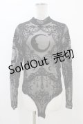 Restyle / Black gothic CRESCENT MESH BODYSUIT L ブラック H-25-10-30-055-GO-TO-KB-OS