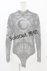 Restyle / Black gothic CRESCENT MESH BODYSUIT L ブラック H-25-10-30-055-GO-TO-KB-OS