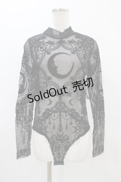 画像1: Restyle / Black gothic CRESCENT MESH BODYSUIT L ブラック H-25-10-30-056-GO-TO-KB-ZI