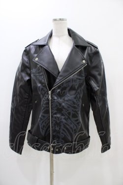 画像1: KILL STAR / Craniocaudal Biker Jacket M ブラック H-25-10-30-057-SL-JA-KB-ZH