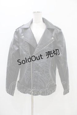 画像1: KILL STAR / Craniocaudal Biker Jacket M ブラック H-25-10-30-057-SL-JA-KB-OS