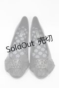 KILL STAR / EVIL YN FLAT PUMPS UK9(約27.5cm) ブラック H-25-10-30-006-SL-SH-KB-ZH