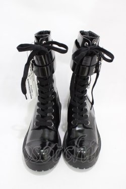 画像1: KILL STAR / BONES COMBAT BOOTS UK4(約23cm) ブラック H-25-10-30-003-SL-SH-KB-ZH