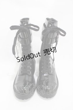 画像1: KILL STAR / BONES COMBAT BOOTS UK4(約23cm) ブラック H-25-10-30-003-SL-SH-KB-ZI