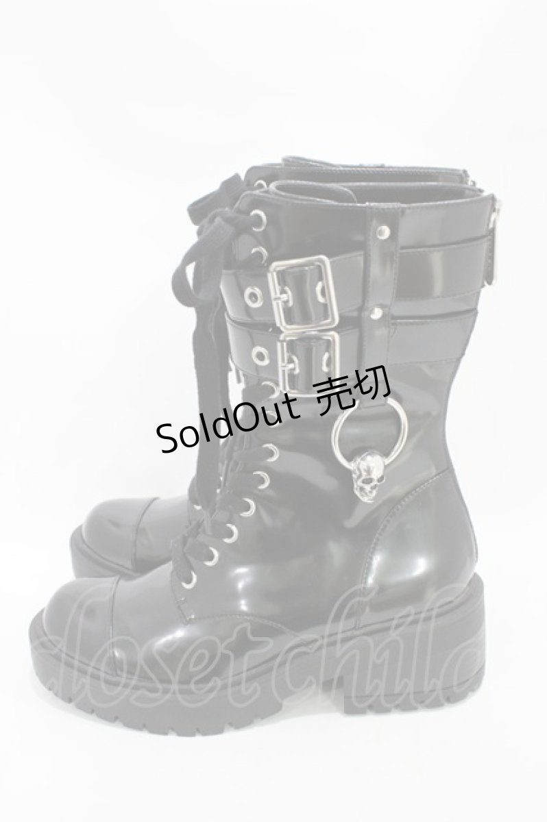 画像2: KILL STAR / BONES COMBAT BOOTS UK4(約23cm) ブラック H-25-10-30-003-SL-SH-KB-ZI (2)