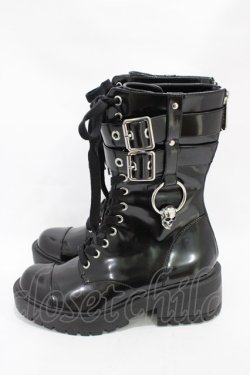 画像2: KILL STAR / BONES COMBAT BOOTS UK4(約23cm) ブラック H-25-10-30-003-SL-SH-KB-ZH