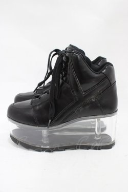画像2: YRU / Qloud Qozmo Black Platform Sneakers 23.0cm ブラック H-25-10-30-044-PU-SH-KB-ZH
