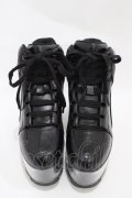 YRU / Qloud Qozmo Black Platform Sneakers 23.0cm ブラック H-25-10-30-045-PU-SH-KB-ZH
