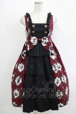 画像1: ALICE and the PIRATES / Captain Chrisの夢想〜新たな冒険への希望〜柄ジャンパースカート Free ボルドー H-25-11-01-001-PA-OP-NS-ZH