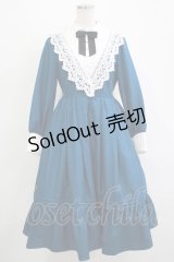 axes femme kawaii / クラシックドールワンピース M ブルー H-25-11-01-026-AX-OP-NS-ZH