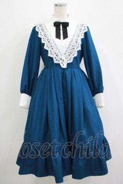 画像1: axes femme kawaii / クラシックドールワンピース M ブルー H-25-11-01-026-AX-OP-NS-ZH