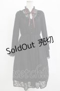 Amavel / Antique Laceミドルワンピース Free ブラック H-25-11-01-030-CA-OP-NS-ZH