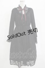 Amavel / Antique Laceミドルワンピース Free ブラック H-25-11-01-030-CA-OP-NS-ZH