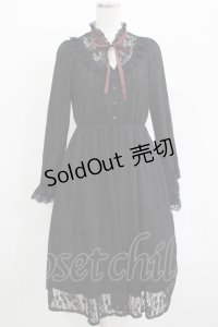 Amavel / Antique Laceミドルワンピース Free ブラック H-25-11-01-030-CA-OP-NS-ZH