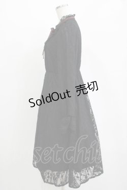 画像2: Amavel / Antique Laceミドルワンピース Free ブラック H-25-11-01-030-CA-OP-NS-ZH