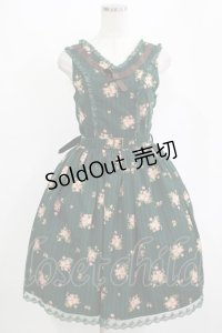 Innocent World / ブーケストライプジャンパースカート M グリーン H-25-11-01-031-IW-OP-NS-ZH