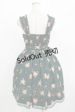 画像3: Innocent World / ブーケストライプジャンパースカート M グリーン H-25-11-01-031-IW-OP-NS-ZH