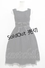 axes femme kawaii / 総レースノースリーブワンピース M ブラック H-25-11-01-032-AX-OP-NS-ZH
