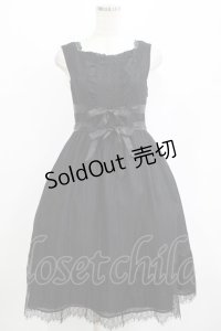 axes femme kawaii / 総レースノースリーブワンピース M ブラック H-25-11-01-032-AX-OP-NS-ZH