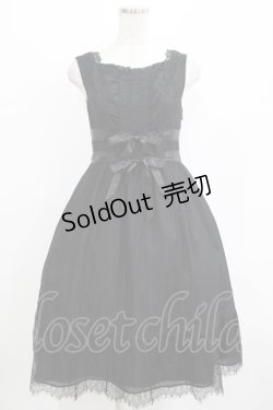 画像1: axes femme kawaii / 総レースノースリーブワンピース M ブラック H-25-11-01-032-AX-OP-NS-ZH