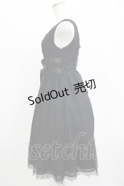 画像2: axes femme kawaii / 総レースノースリーブワンピース M ブラック H-25-11-01-032-AX-OP-NS-ZH