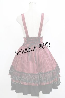 画像6: 逗?（海外ロリータブランド） / ストライプジャンパースカート Free ボルドー H-25-11-01-033-EL-OP-NS-ZH