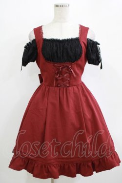 画像1: Secret Honey / オフショルドッキングワンピース Free ワイン H-25-11-01-034-CA-OP-NS-ZH