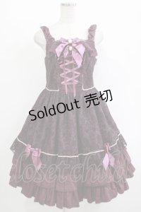 BABY,THE STARS SHINE BRIGHT / Floralレースフロッキージャンパースカート Free パープル H-25-11-01-004-BA-OP-NS-ZH