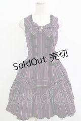 BABY,THE STARS SHINE BRIGHT / レジメンタルクラウンジャンパースカート Free パープル H-25-11-01-036-BA-OP-NS-ZH