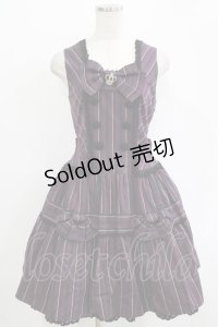 BABY,THE STARS SHINE BRIGHT / レジメンタルクラウンジャンパースカート Free パープル H-25-11-01-036-BA-OP-NS-ZH