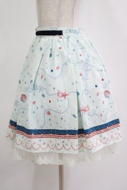 画像2: axes femme / シェルプリントスカート M サックス H-25-11-01-037-AX-SK-NS-ZH