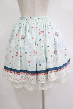 画像3: axes femme / シェルプリントスカート M サックス H-25-11-01-037-AX-SK-NS-ZH