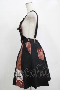 画像2: ALICE and the PIRATES / クリスのもこもこワッペンサロペットスカート Free ブラック H-25-11-01-038-PA-OP-NS-ZH