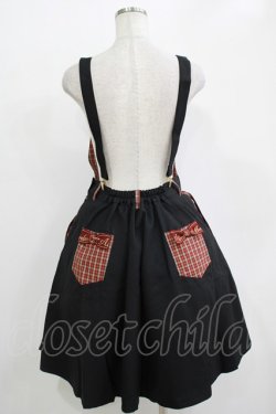 画像3: ALICE and the PIRATES / クリスのもこもこワッペンサロペットスカート Free ブラック H-25-11-01-038-PA-OP-NS-ZH