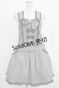 BABY,THE STARS SHINE BRIGHT / ストライプサロペット Free グレー H-25-11-01-040-BA-OP-NS-ZH