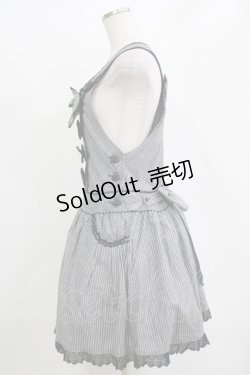 画像2: BABY,THE STARS SHINE BRIGHT / ストライプサロペット Free グレー H-25-11-01-040-BA-OP-NS-ZH