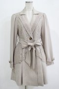axes femme / レース重ねクラシックコート M ベージュ H-25-11-01-041-AX-CO-NS-ZH