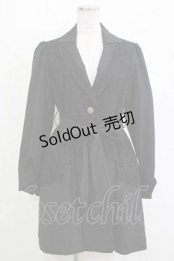 画像1: axes femme / レース重ねクラシックコート M ブラック H-25-11-01-042-AX-CO-NS-ZH