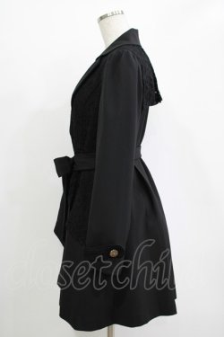画像2: axes femme / レース重ねクラシックコート M ブラック H-25-11-01-042-AX-CO-NS-ZH